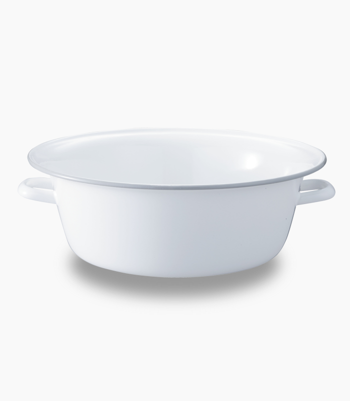 にちにち道具×野田琺瑯 ハンドル付たらい(大) グレーブチ